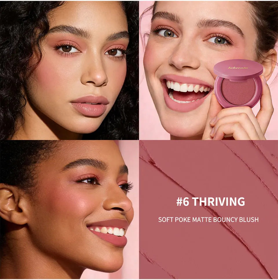 Matte Bouncy Cream-to-Powder Blush for Natural Long-Lasting Flush - 14