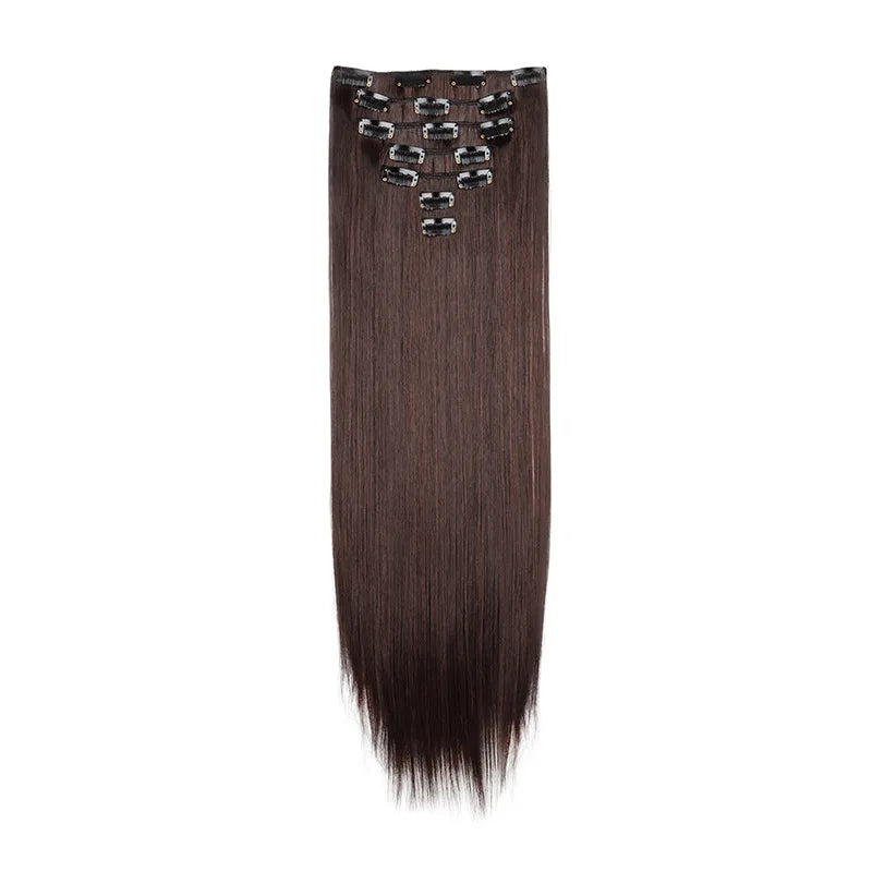 Straight Clip-in Hair Extensions for Instant Length and Volume - 15