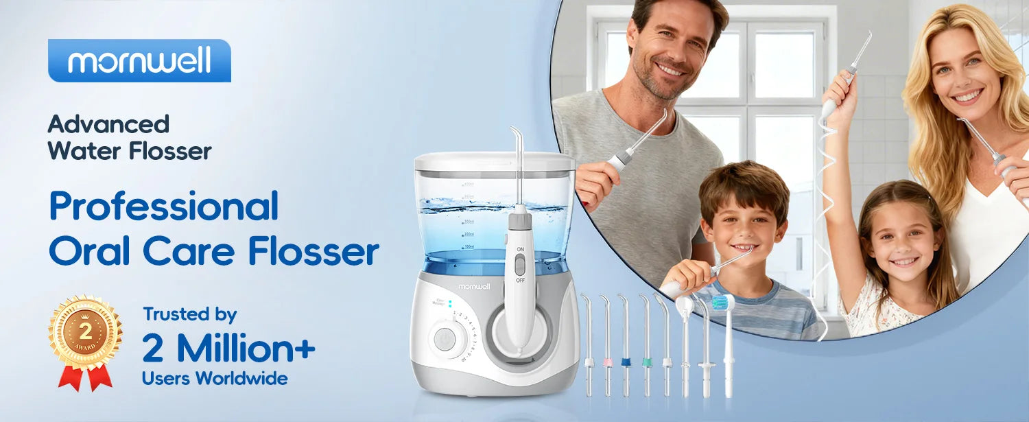 Electric Water Flosser for Teeth with 8 Nozzles and 10 Pressure Settings - 7