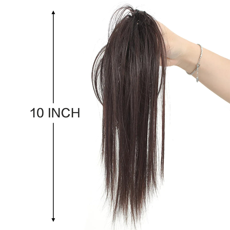 10-Inch Straight Claw Clip Ponytail Hair Extension - 4