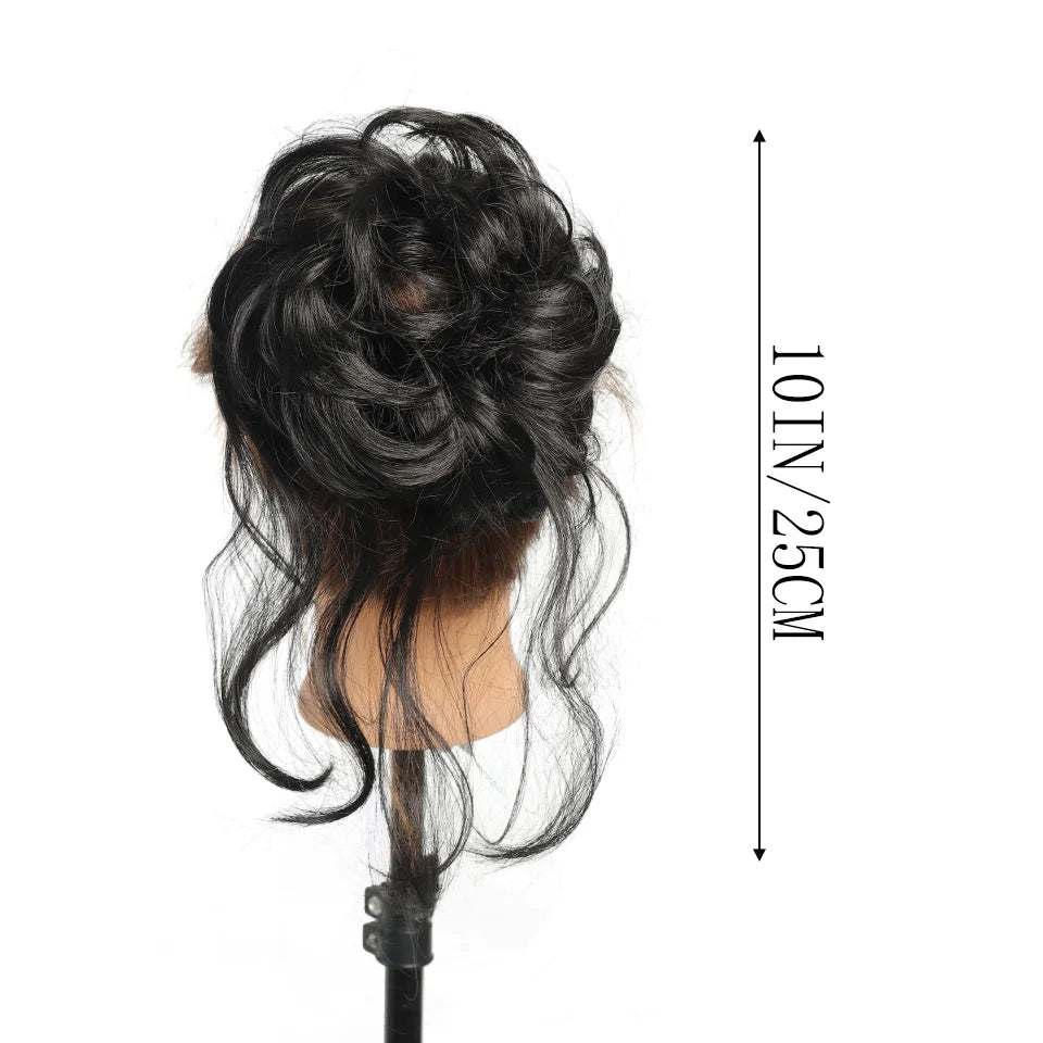 Curly Messy Bun Hair Extension Scrunchie for Instant Volume - 5