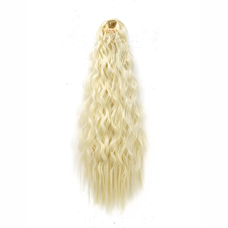 22-Inch Curly Drawstring Ponytail Hair Extension - 14