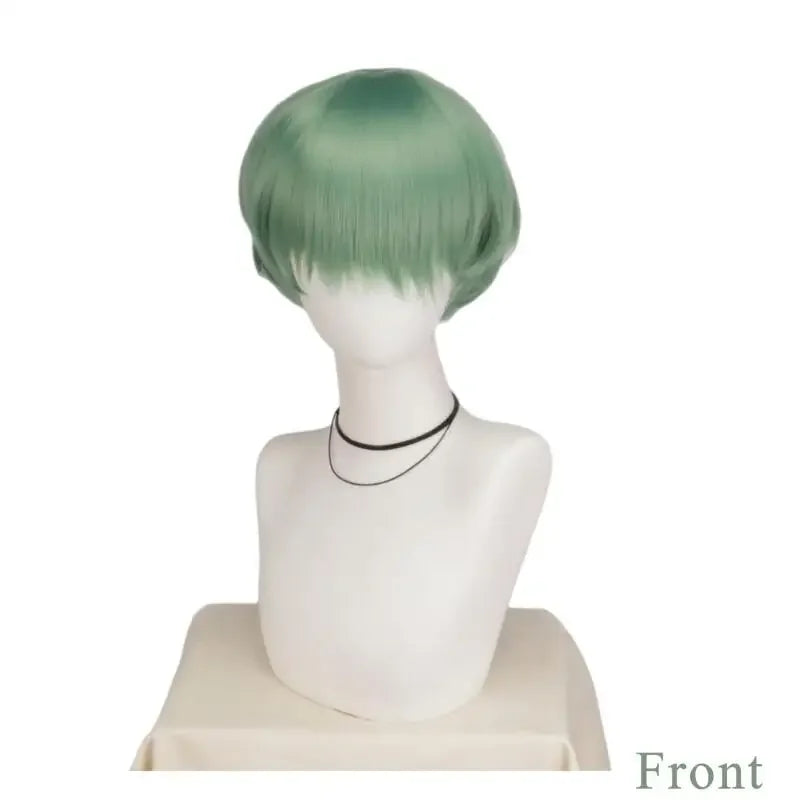 Short Green Anime Cosplay Wig for Halloween Costume