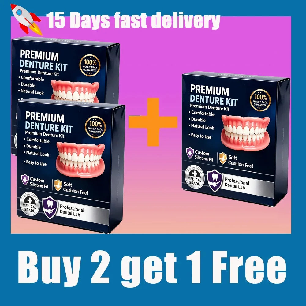Temporary Silicone Cosmetic Teeth Kit for Natural Smile
