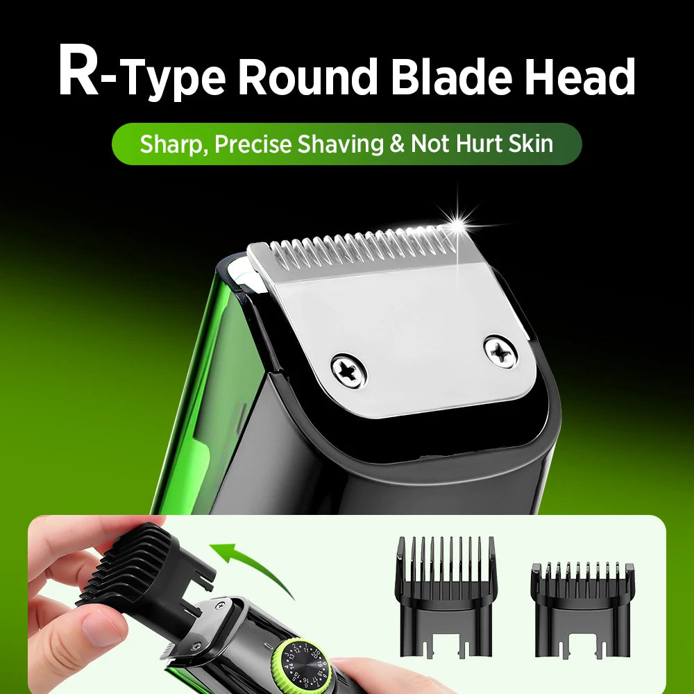 Cordless Vacuum Beard Trimmer and Grooming Kit for Men