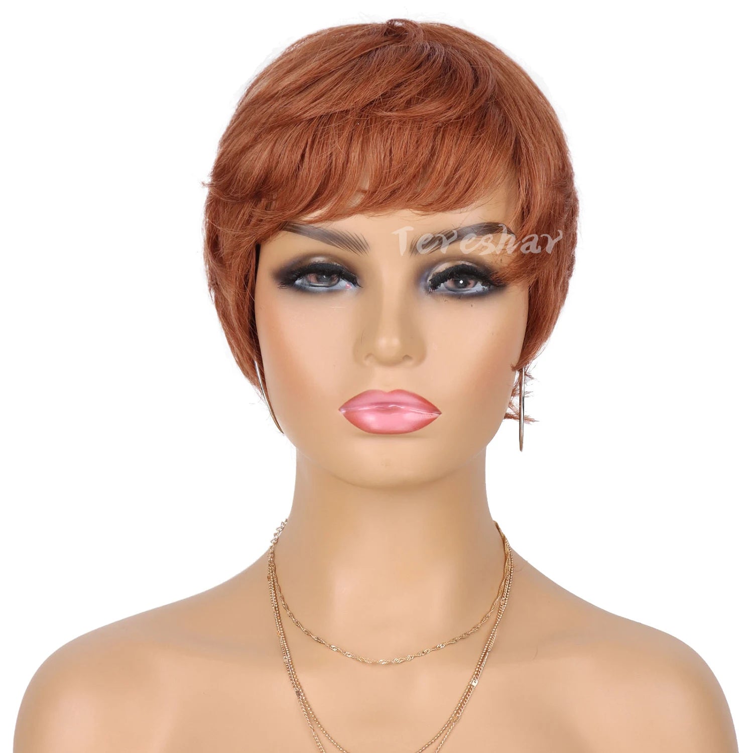 Short Layered Pixie Cut Wavy Synthetic Wig for Daily Wear - 7