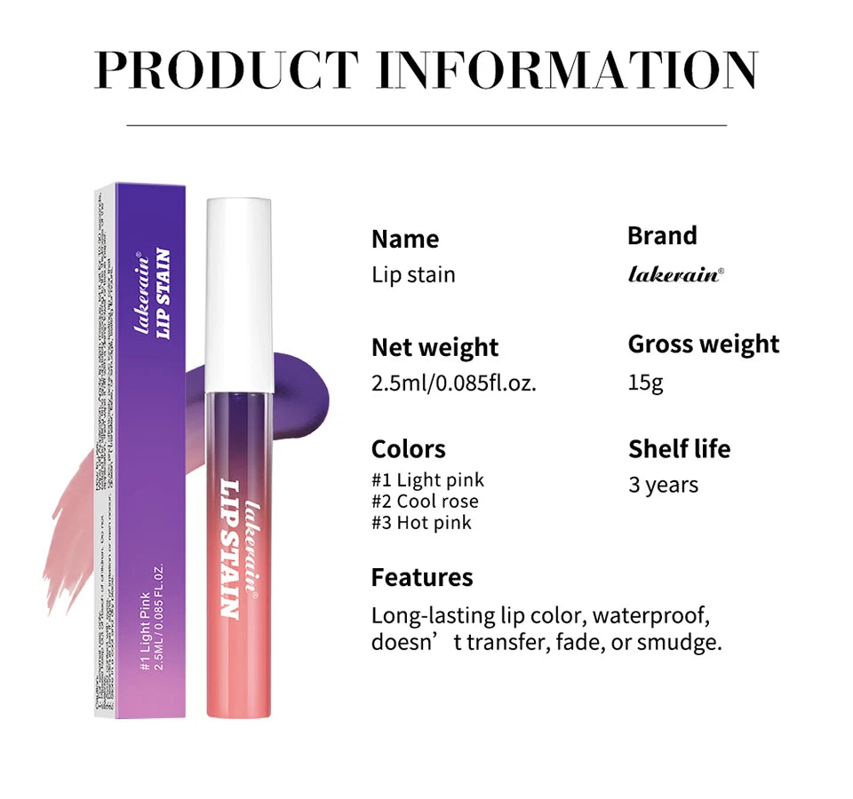 Long-Lasting Waterproof Peel-Off Lip Stain for All-Day Matte Color