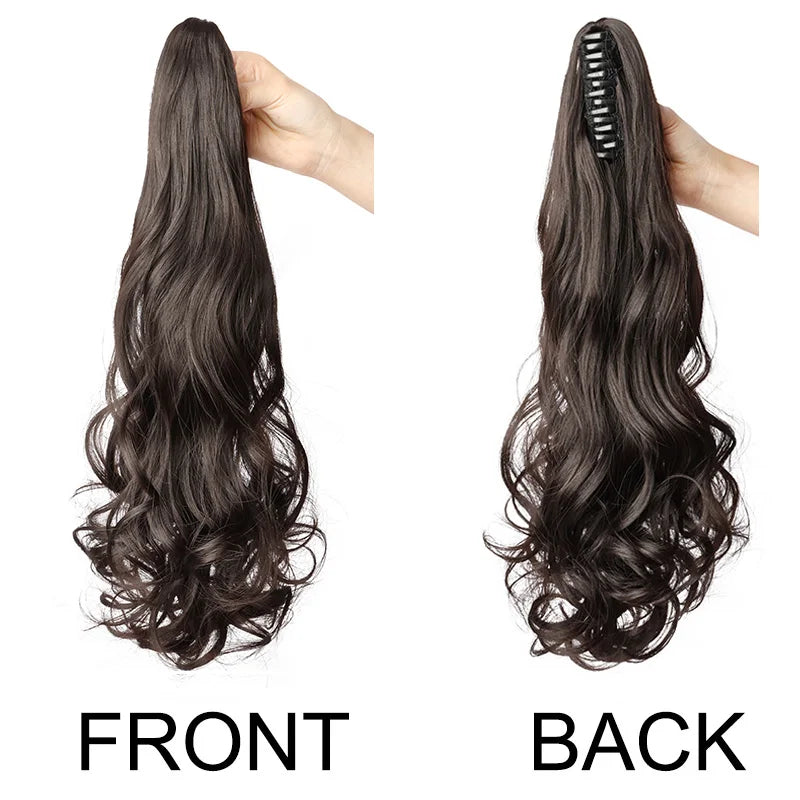 Long Curly Wavy Claw Clip Ponytail Hair Extension for Women