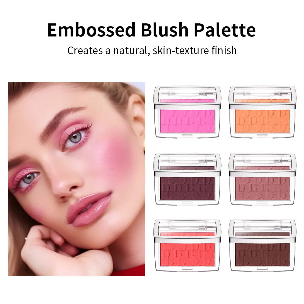 Matte Embossed Blusher Palette for a Natural Long-Lasting Glow - 1