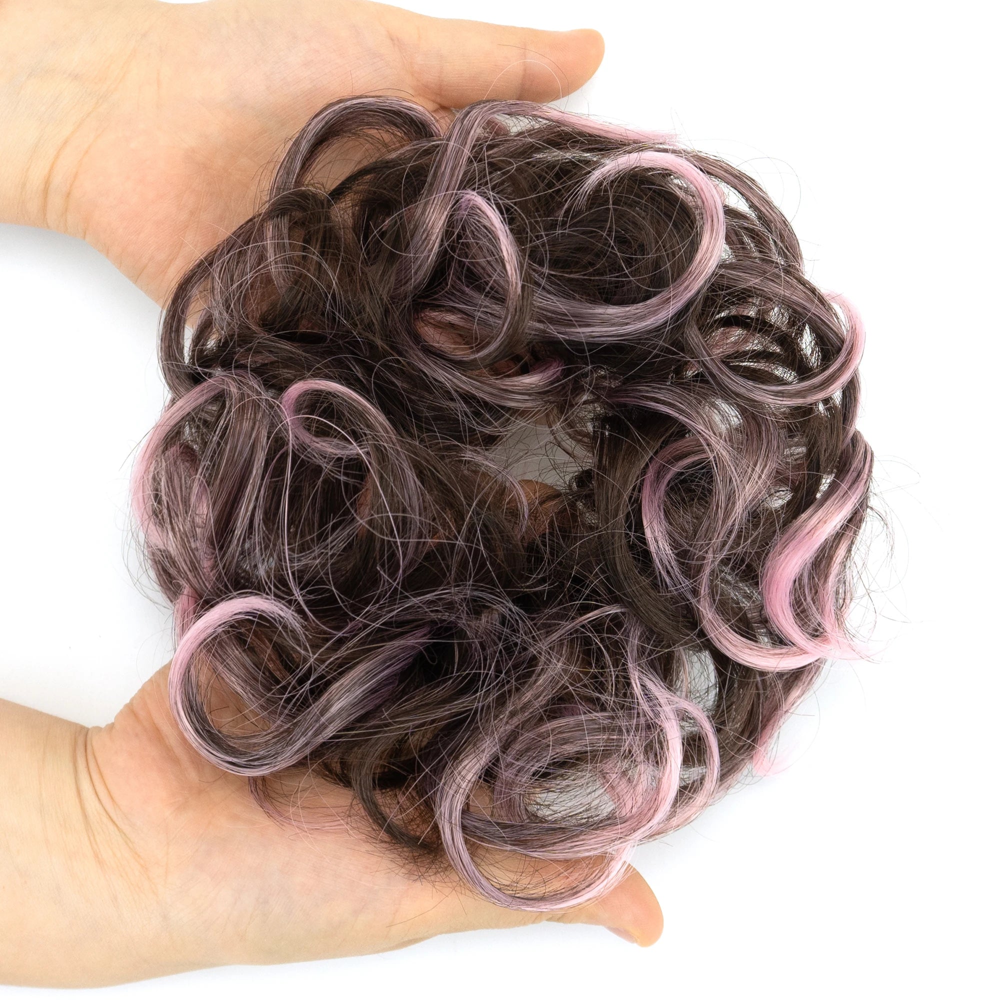 Messy Curly Hair Bun Scrunchie for Instant Volume and Elegant Updos - 3