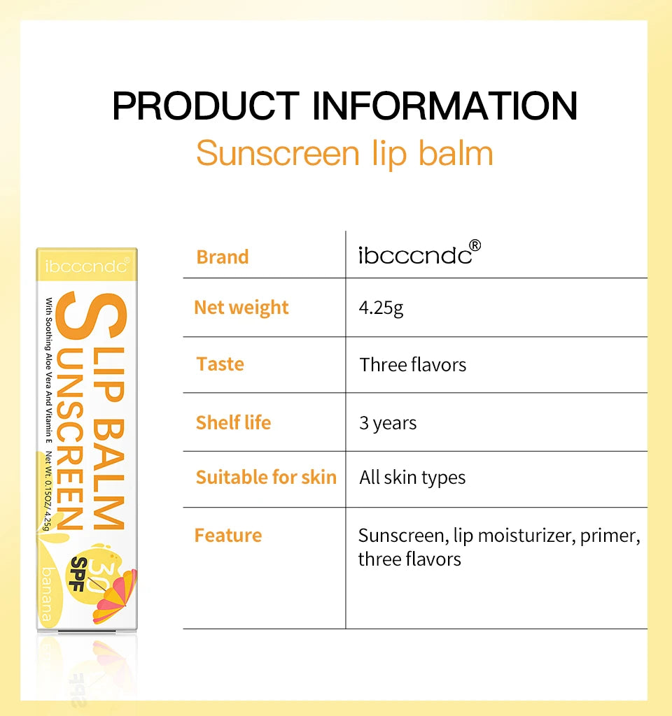 Sunscreen Lip Balm with SPF 30 for Daily UV Protection and Hydration - 8