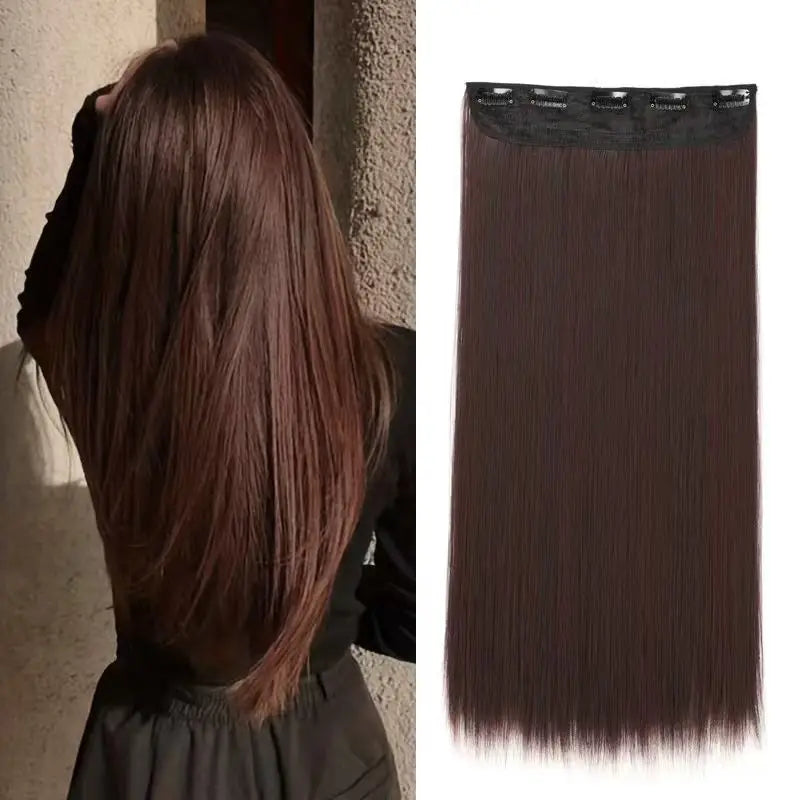 Long Straight Clip-in Hair Extensions for Instant Length and Volume - 12