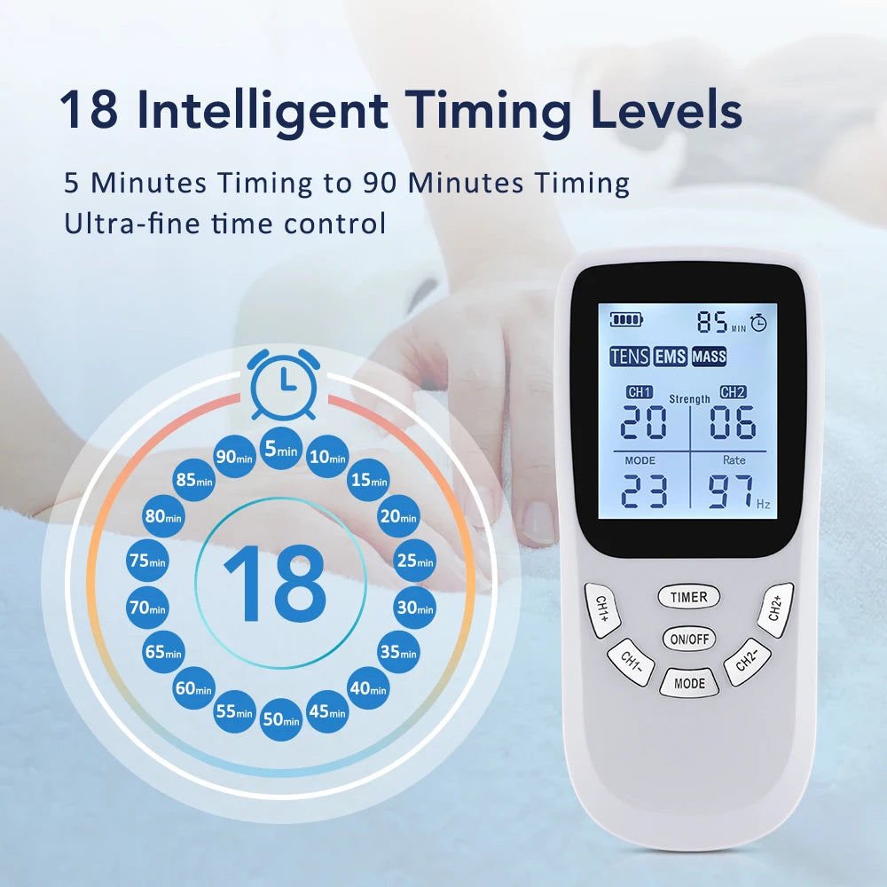 Digital TENS and EMS Muscle Stimulator for Pain Relief and Recovery - 8