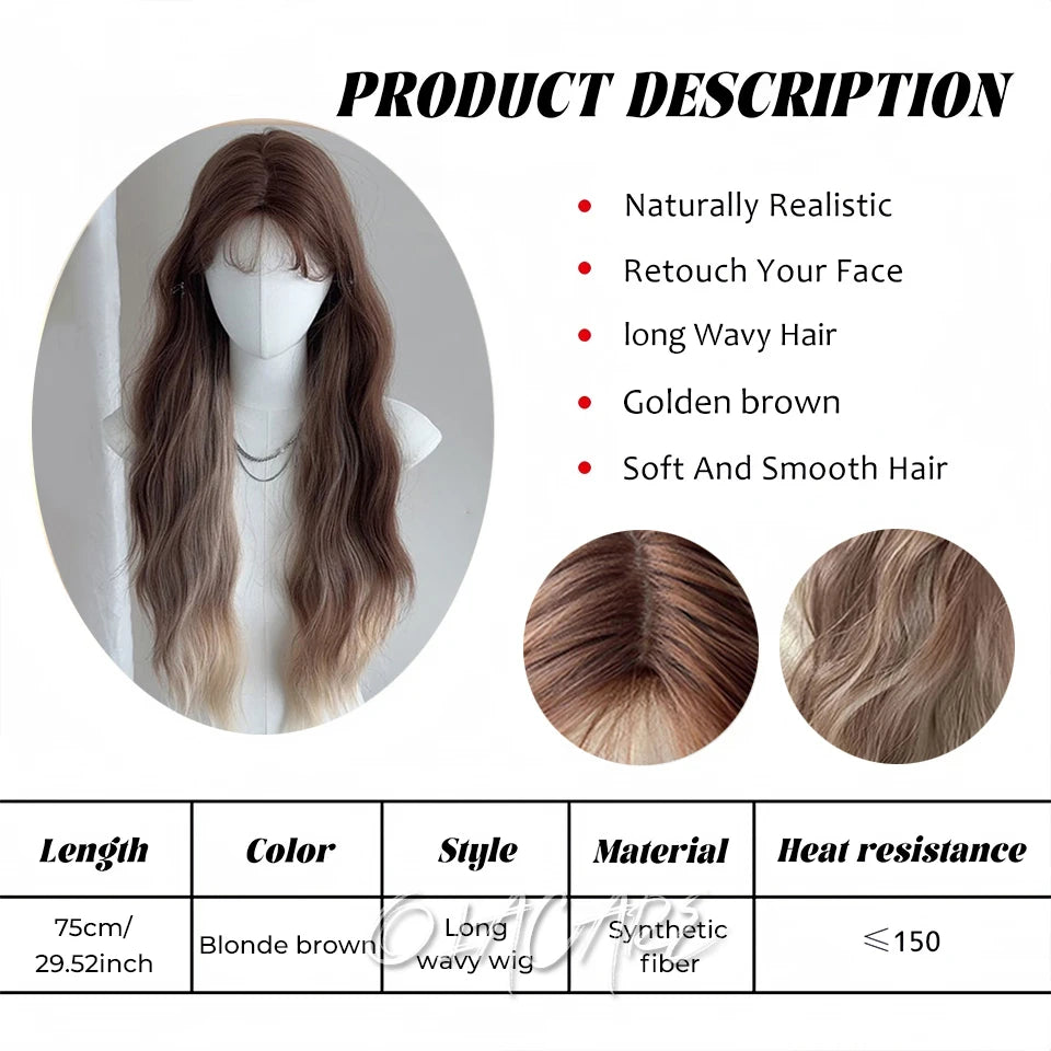 Long Straight Synthetic Wig with Bangs for Cosplay and Parties - 14