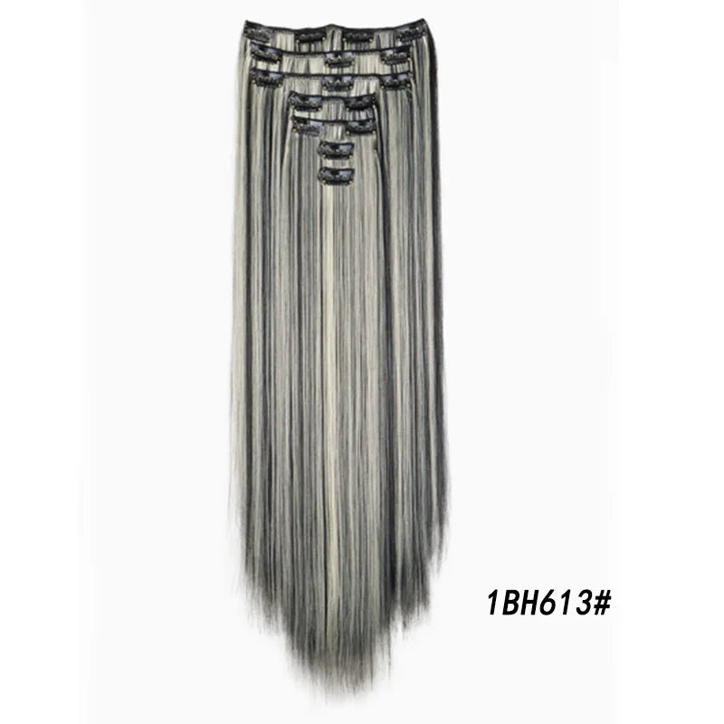 Straight Clip-In Hair Extensions for Instant Length and Volume