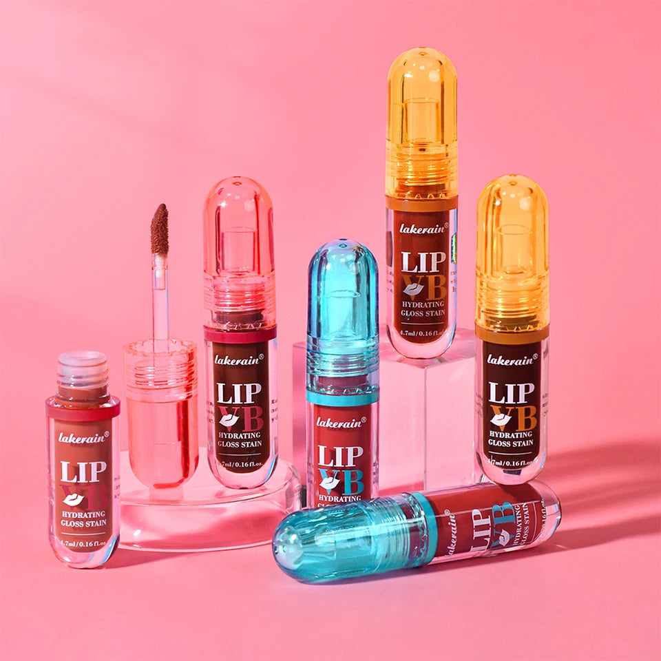 Hydrating Gloss Lip Stain with Vanilla Flavor for Long-Lasting Moisture