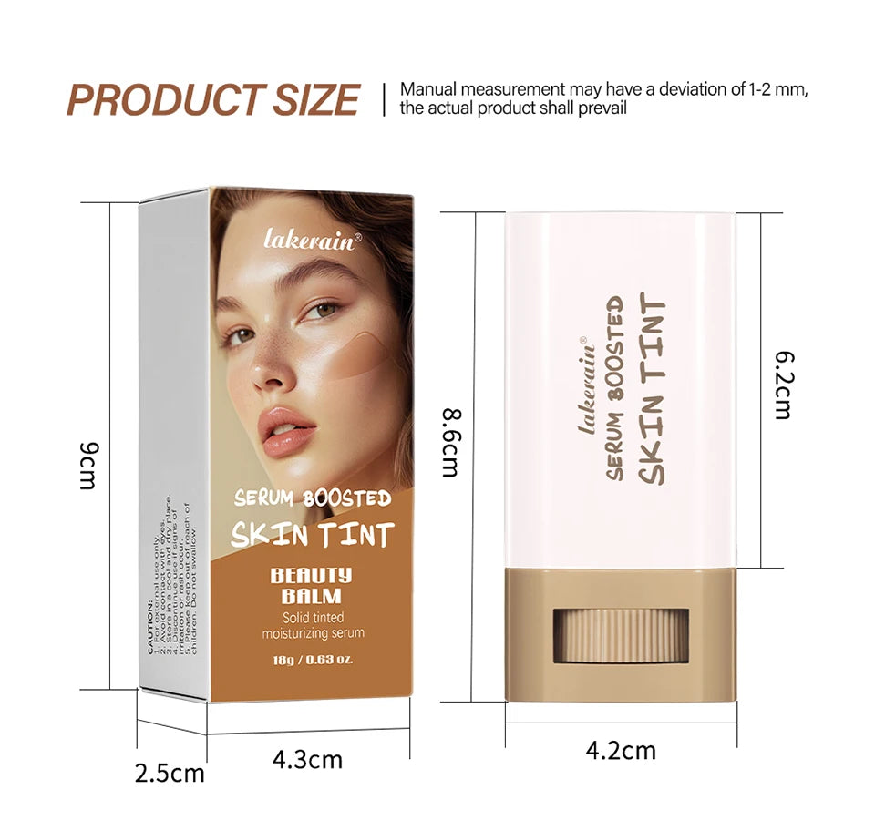 Matte Foundation Stick and Setting Powder Makeup Set for Flawless Skin - 16