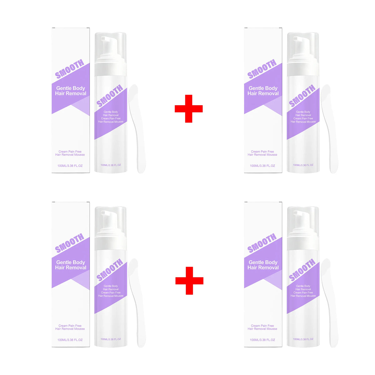 Painless Hair Removal Mousse Foam for Smooth Skin on Arms Legs and Body