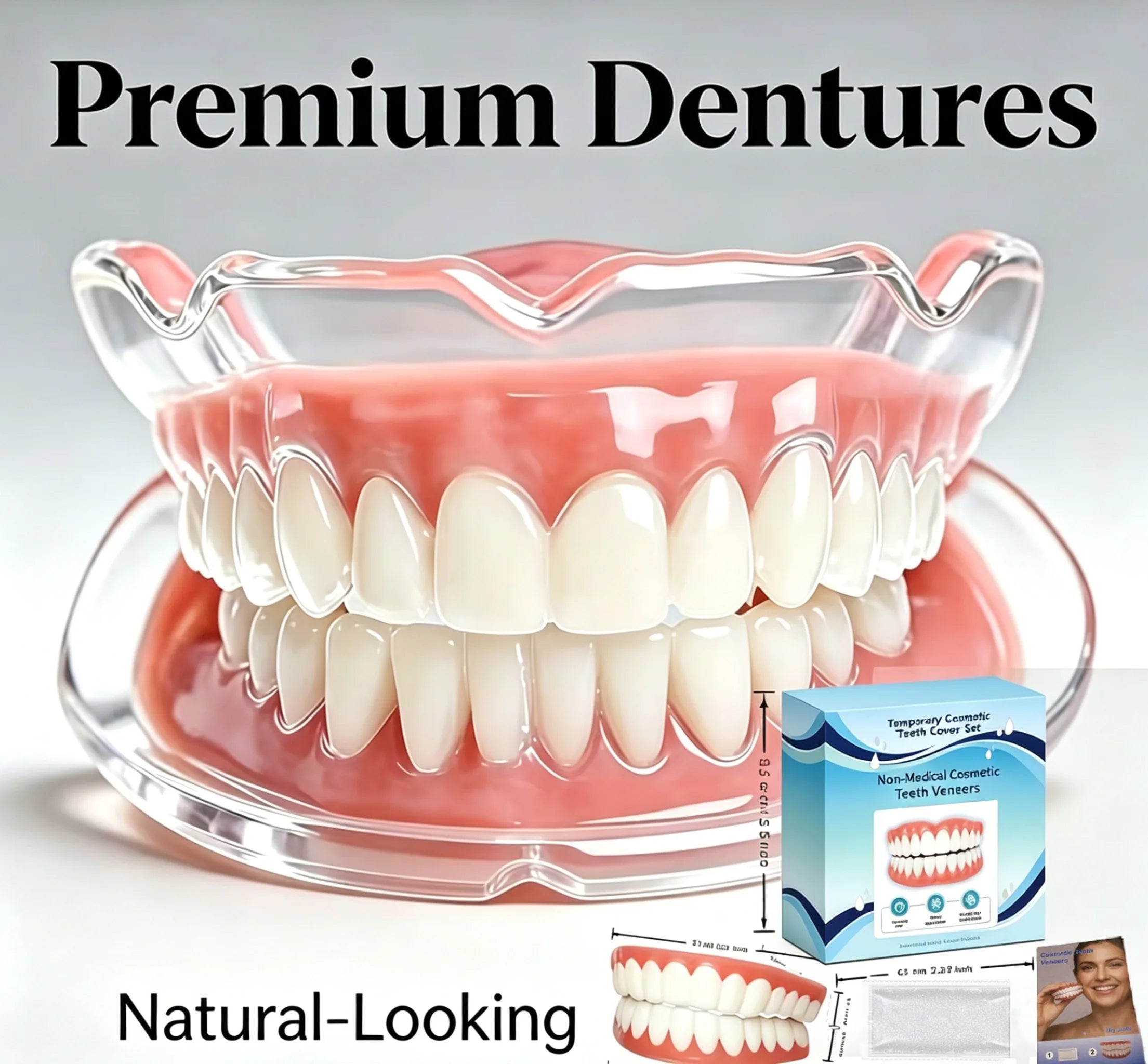Adjustable Silicone Cosmetic Denture Kit for Natural Smile Transformation - 2
