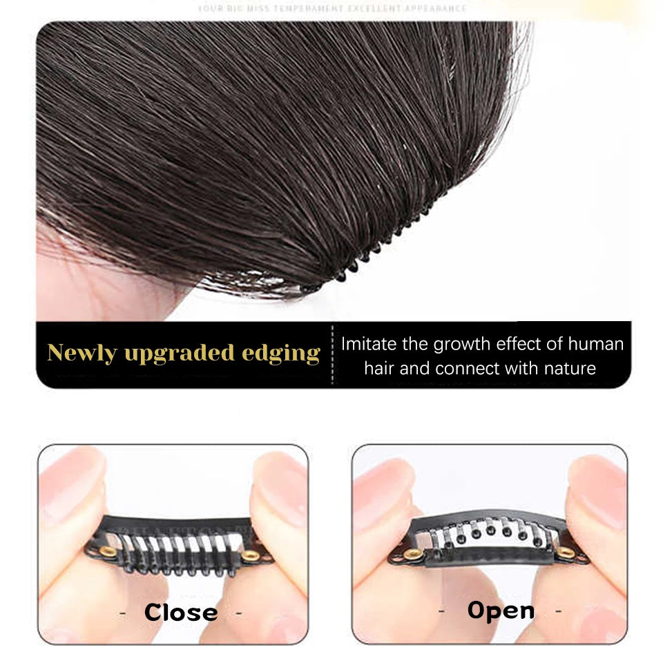 Clip In Air Bangs for Natural Hair Volumizing and Face Framing - 4