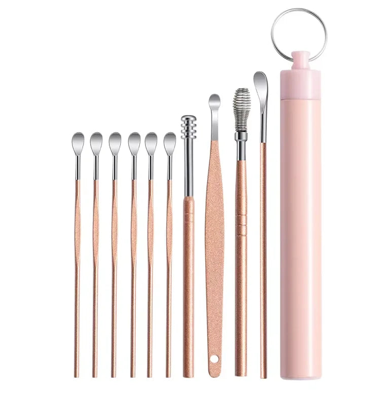 Professional Stainless Steel Ear Wax Removal Cleaning Tool Kit