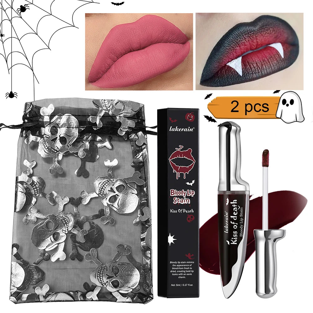 Bloody Lip Stain Set for Gothic Halloween Makeup and Costume Parties - 18