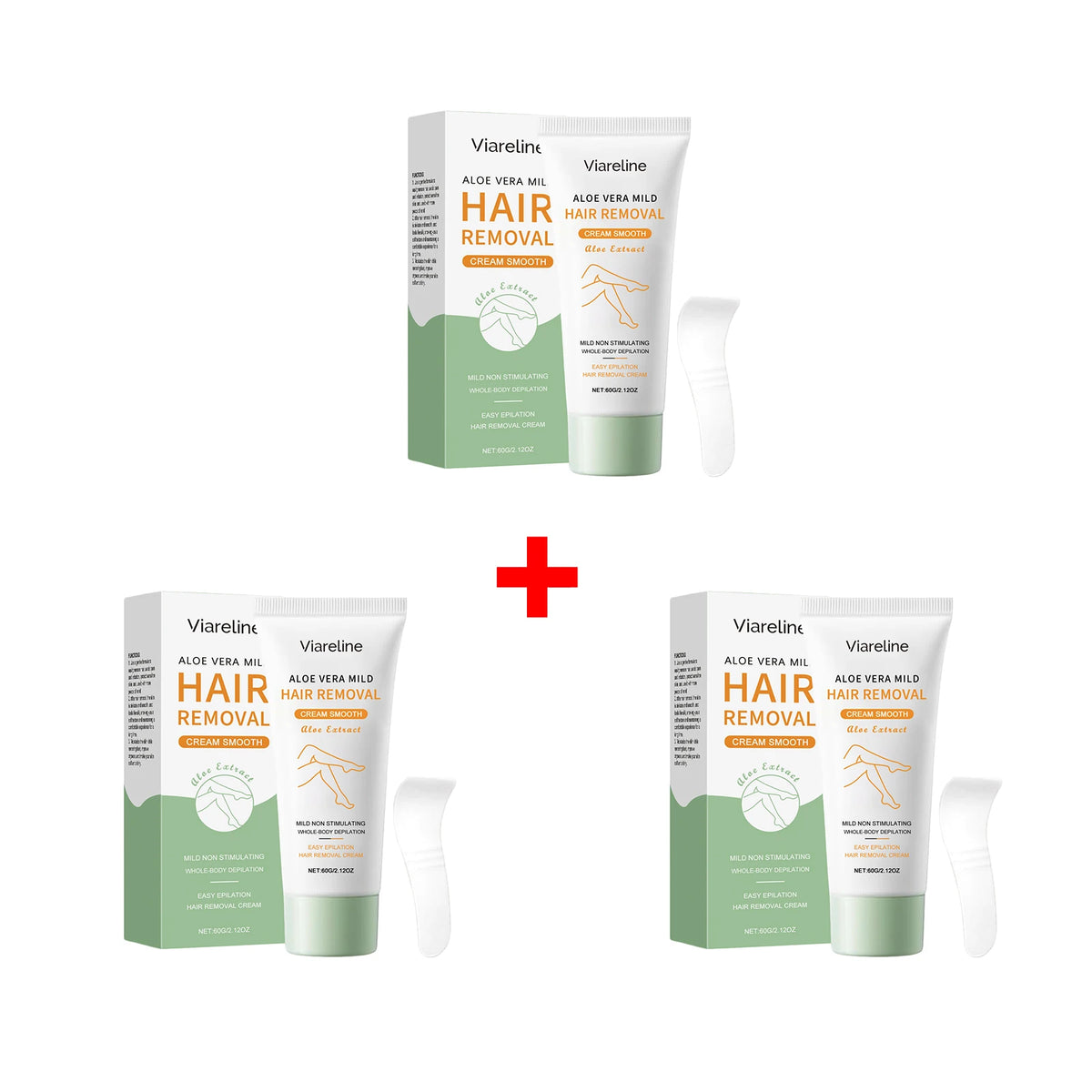Aloe Vera Painless Hair Removal Cream for Smooth Whole Body Skin