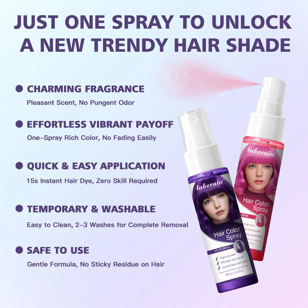 Temporary Washable Hair Color Spray for Instant Vibrant Styling - 4