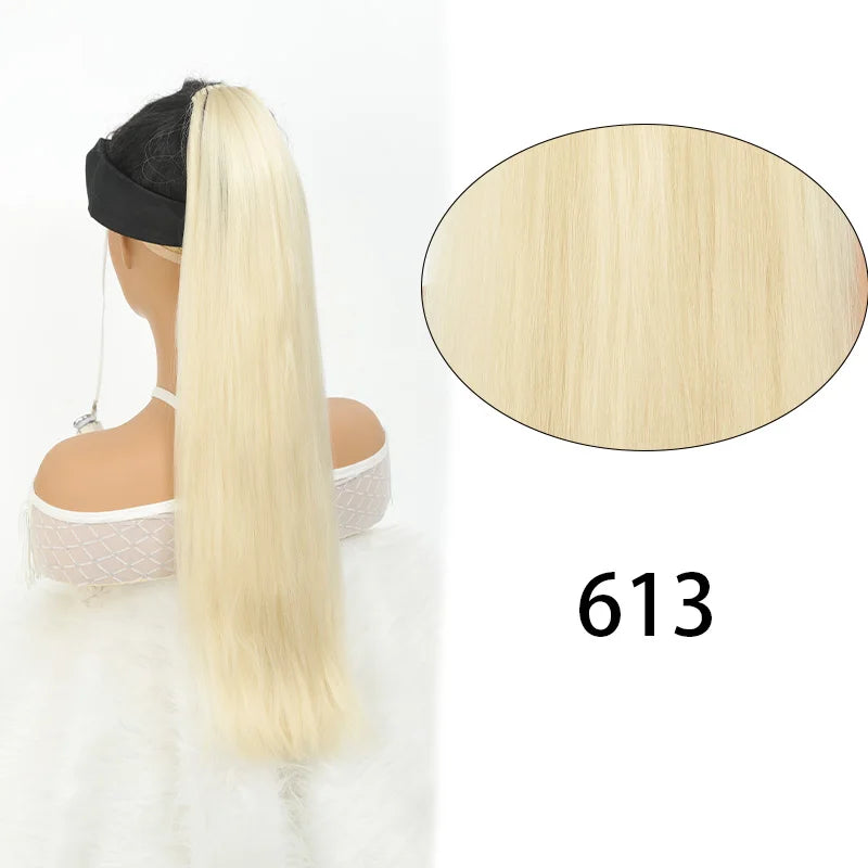 Long Straight Wrap-Around Ponytail Extension for Instant Volume
