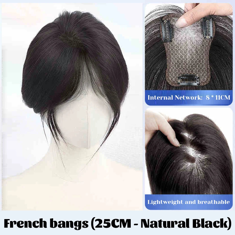 Clip-In Hair Topper Bangs Extension for Natural Volume and Style - 41