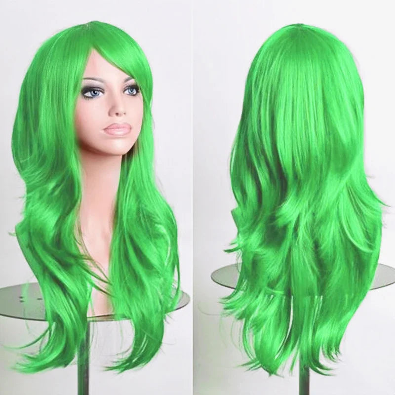 Long Wavy Synthetic Hair Wig for Cosplay and Costume Parties