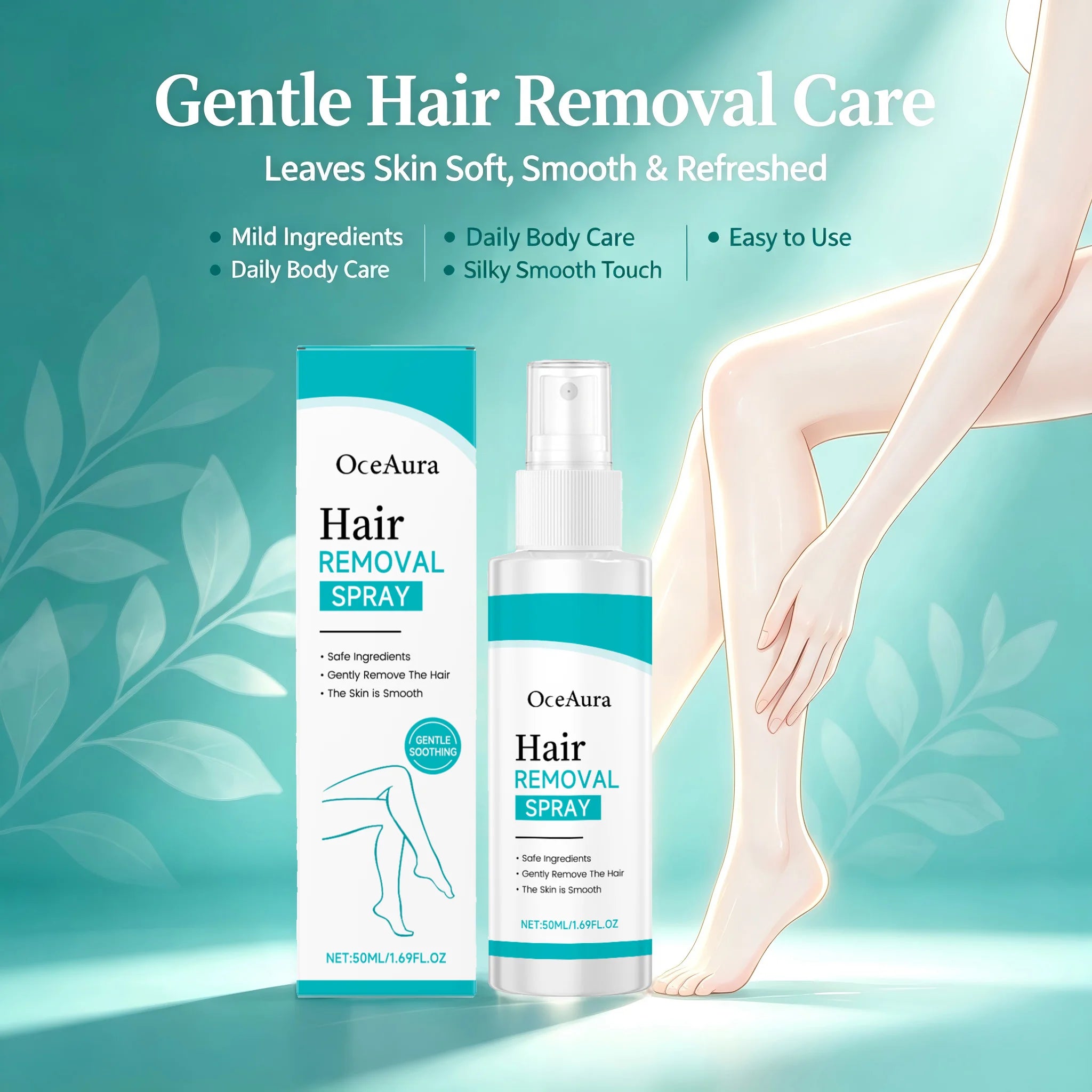 Painless Gentle Hair Removal Spray for Smooth Body Skin - 1