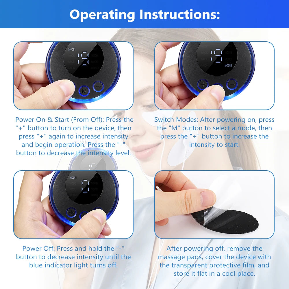 Electric EMS Eye and Facial Muscle Stimulator for Lifting and Anti-Aging