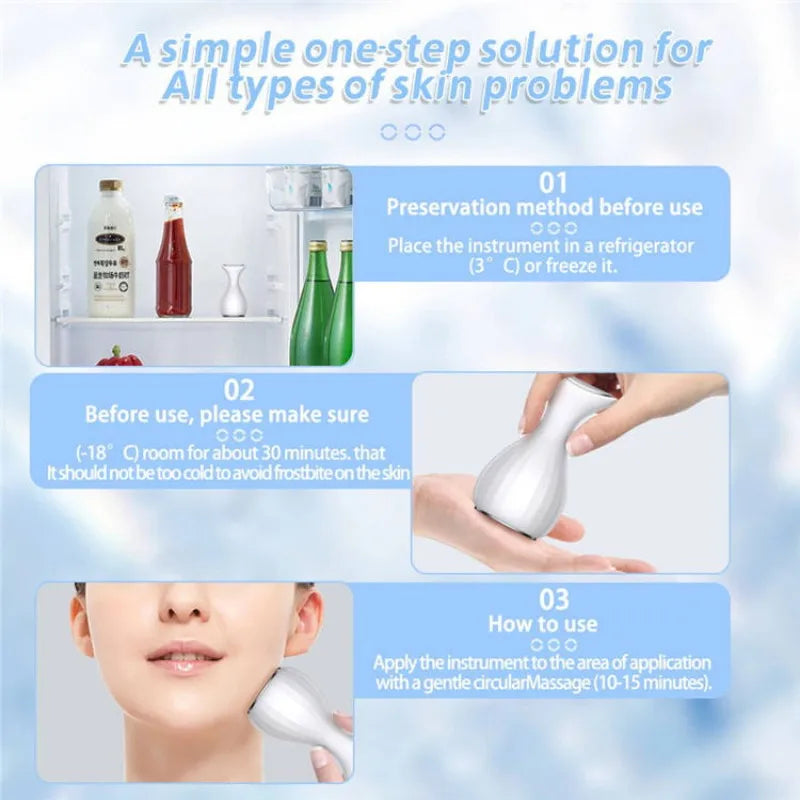Handheld Facial Cold Compress Massager for Skin Tightening and Puffiness - 5