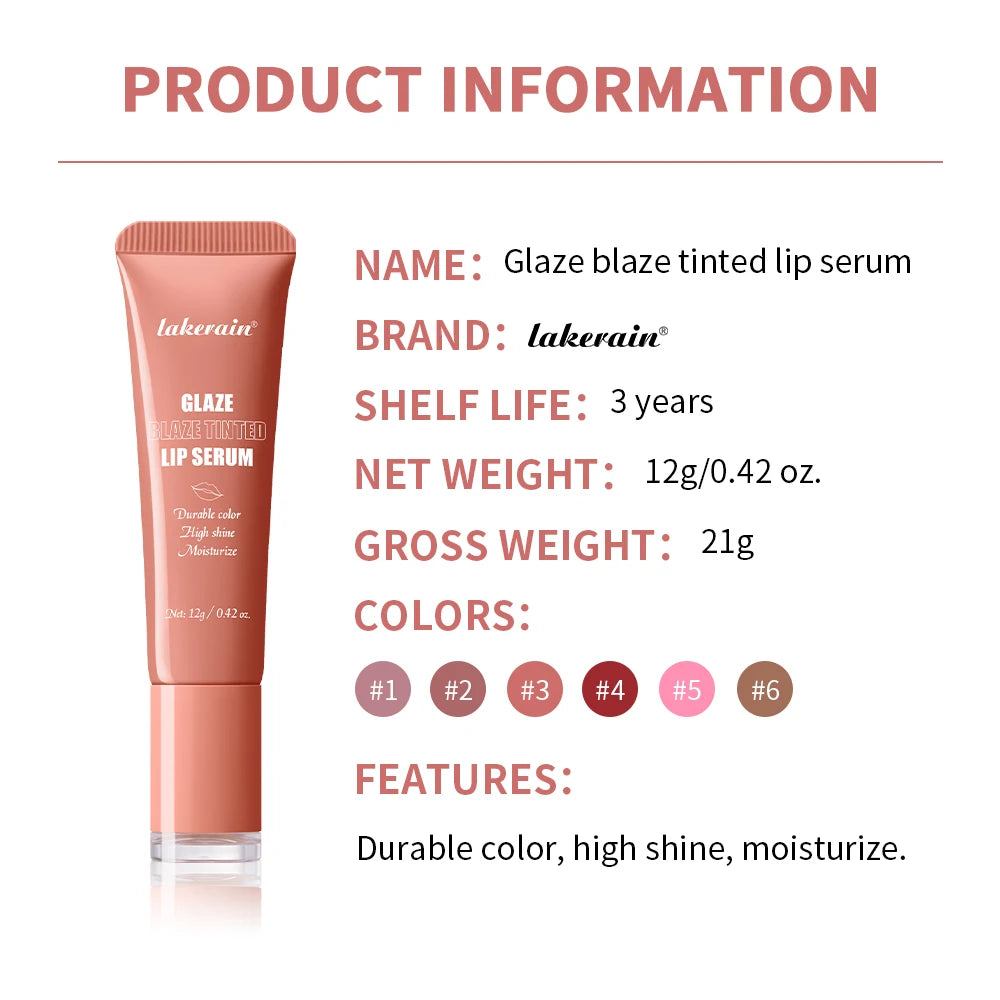 Tinted Hydrating Lip Serum for Glossy and Plump Lips