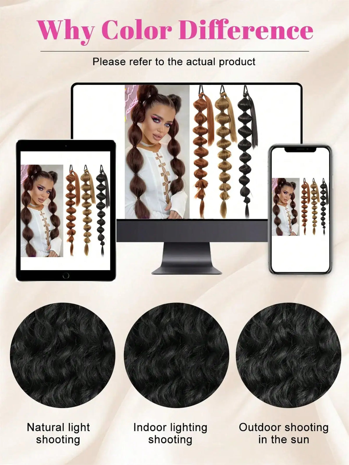 Synthetic Bubble Ponytail Hair Extension for Instant Volume