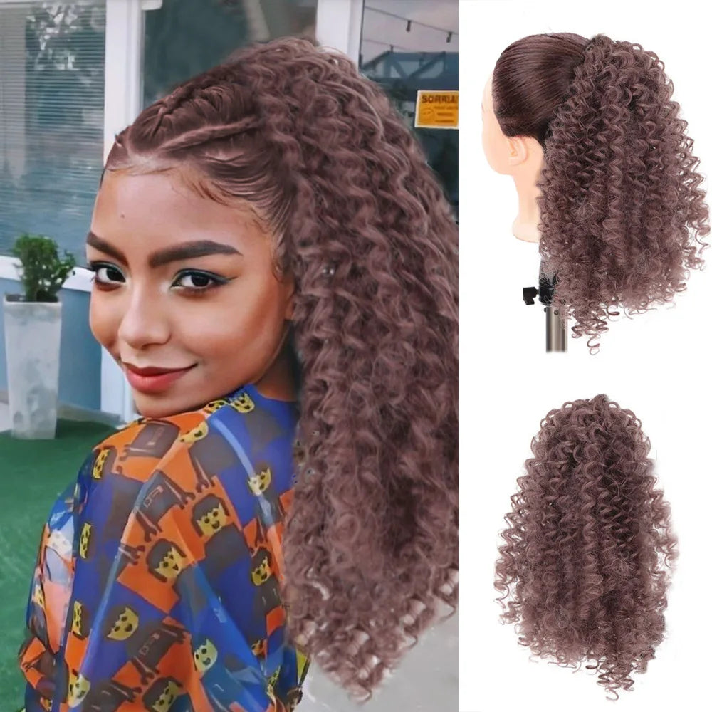 Afro Kinky Curly Drawstring Ponytail Extension - 23
