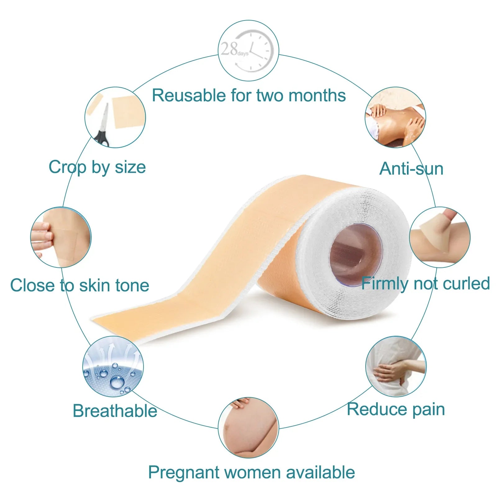 Reusable Silicone Gel Tape for Effective Scar Reduction and Skin Repair - 7