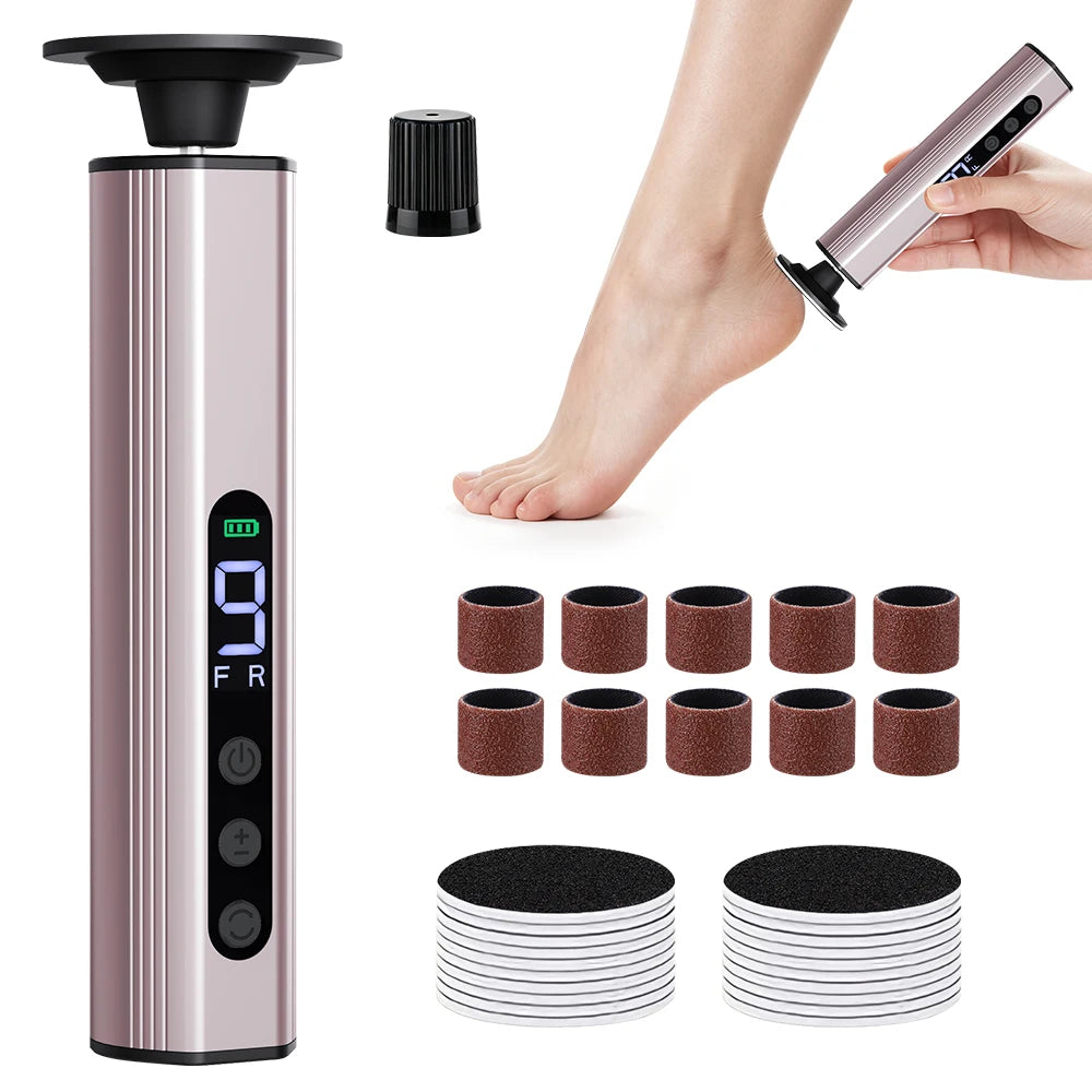 Electric Rechargeable Foot Callus Remover and Nail Polishing Care Tool - 1