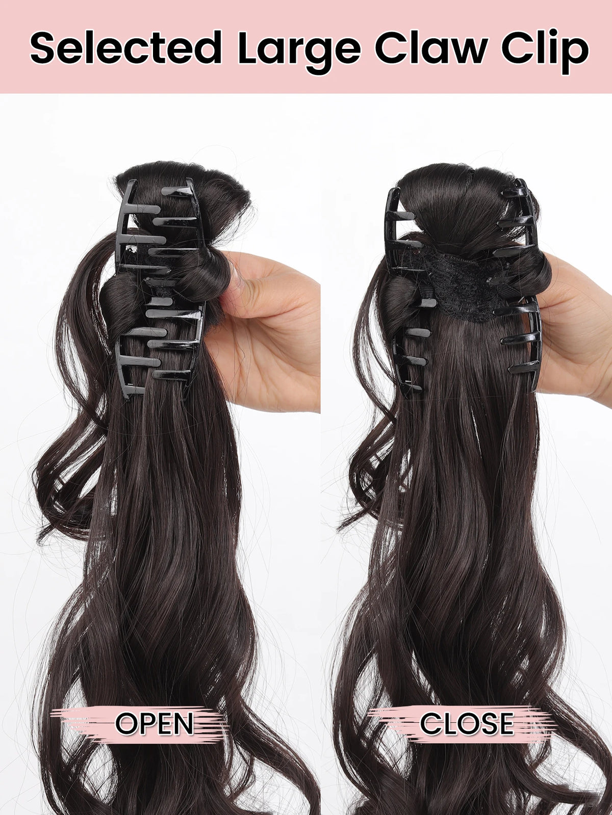 16-Inch Curly Claw Clip Ponytail Hair Extension