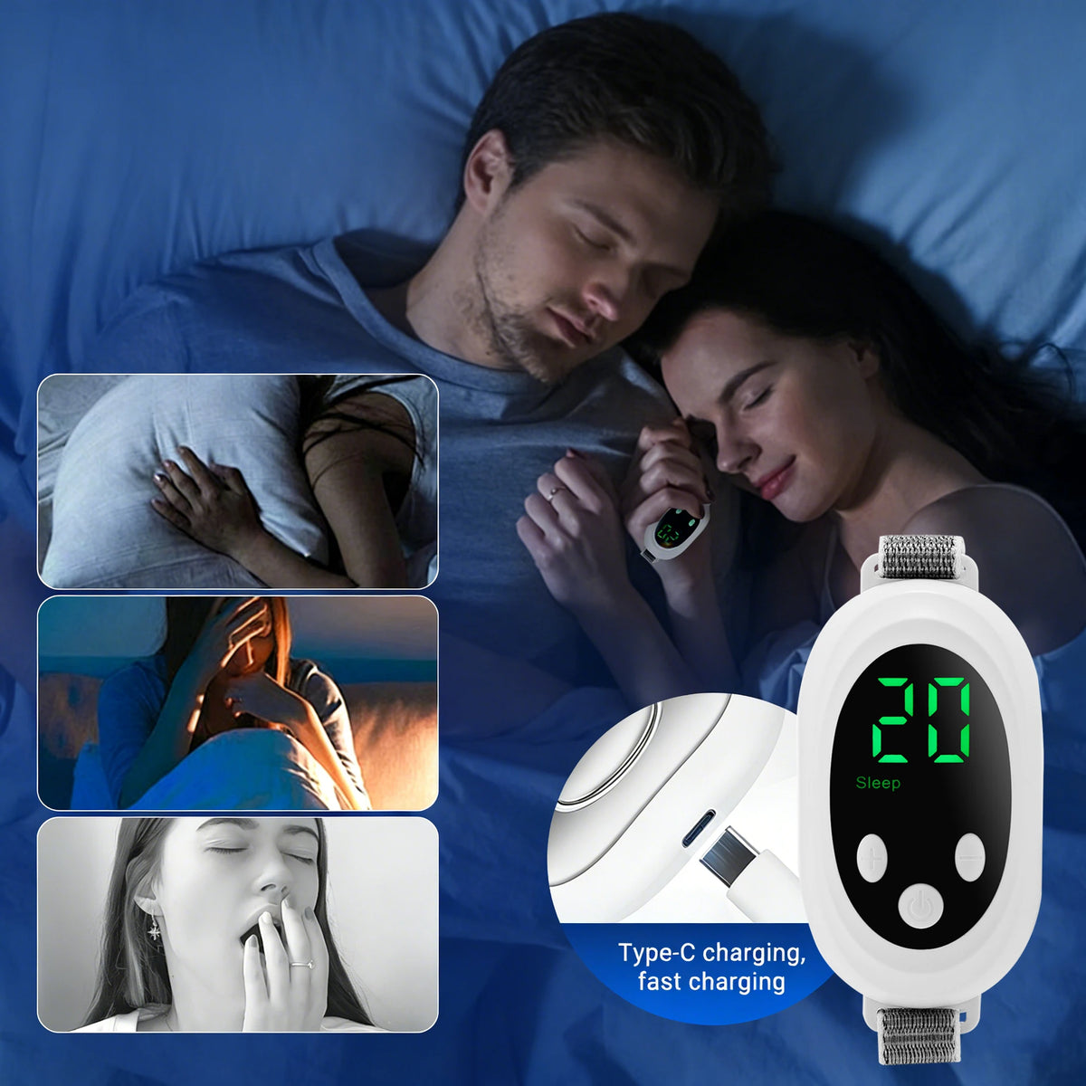 Microcurrent Handheld Sleep Aid Device for Stress and Anxiety Relief