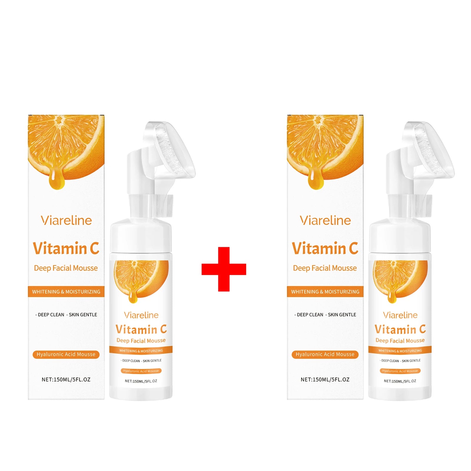 Vitamin C Brightening Facial Cleanser with Built-in Exfoliating Brush - 13