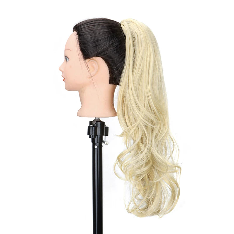 22-Inch Wavy Curly Drawstring Ponytail Extension