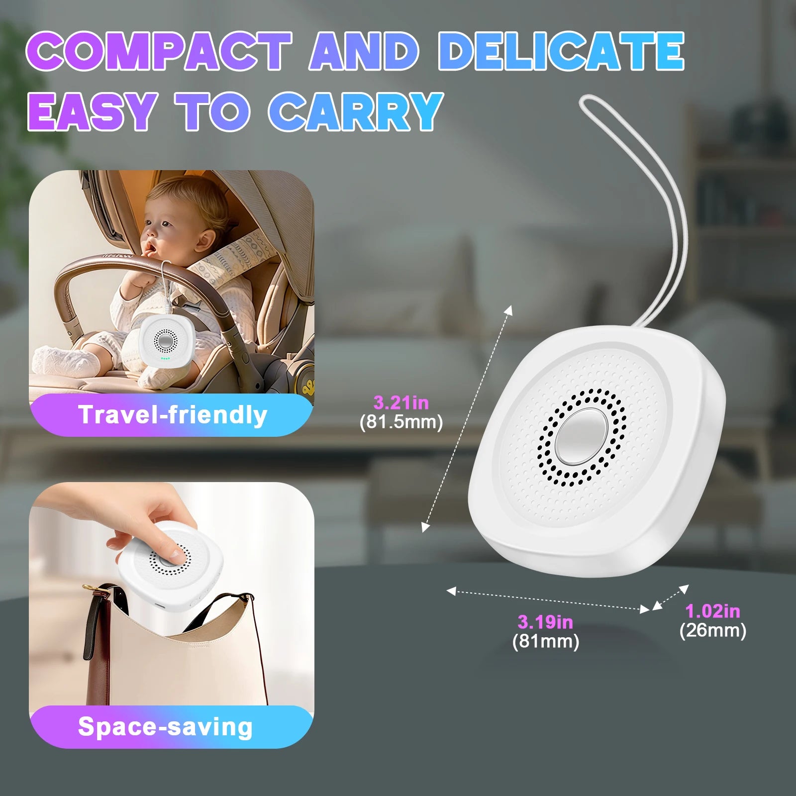 Portable White Noise Sound Machine for Baby and Adult Sleep - 15