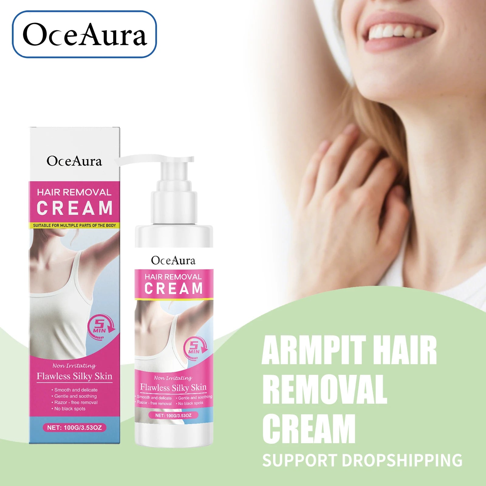 Painless Full Body Hair Removal Cream for Smooth and Sensitive Skin - 1