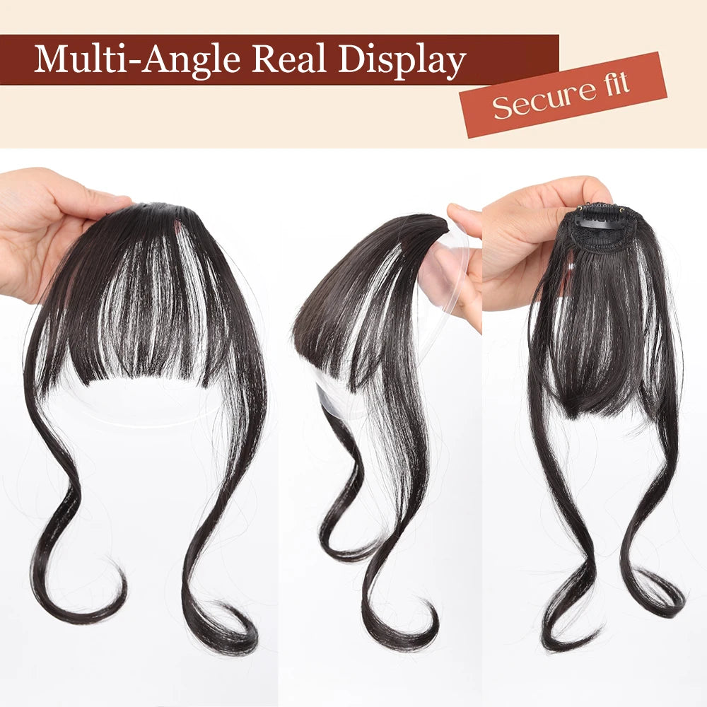 Clip-in Synthetic Hair Bangs for Instant Natural Fringe Hairstyle