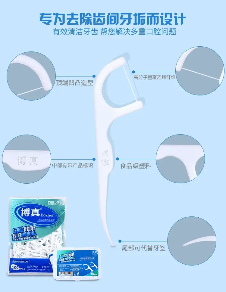 Portable Dental Floss Picks with Storage Case for Daily Oral Hygiene