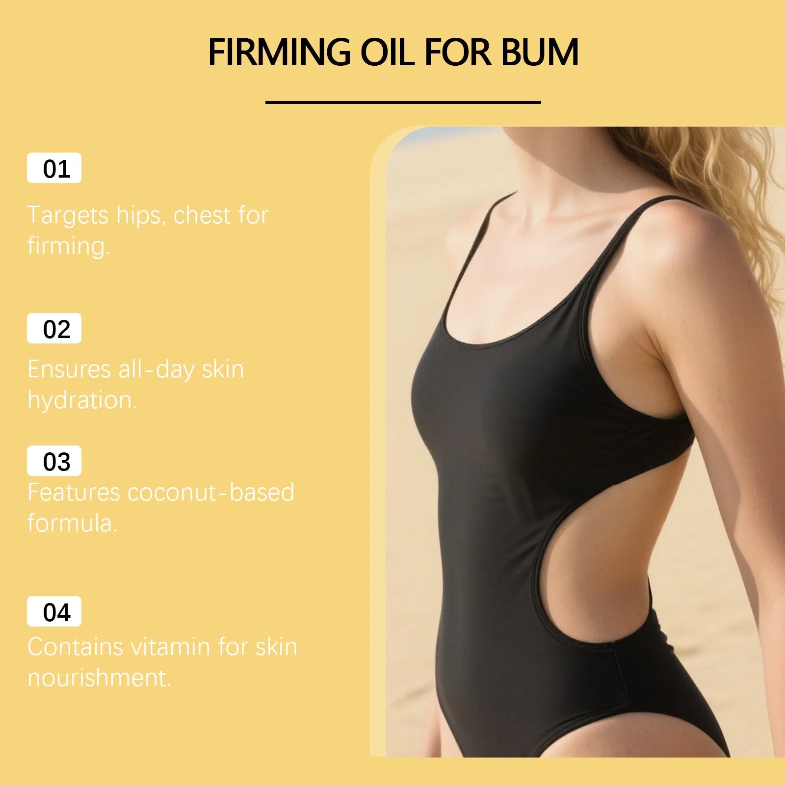 Coconut Firming Body Oil for Skin Hydration and Elasticity Restoration - 10