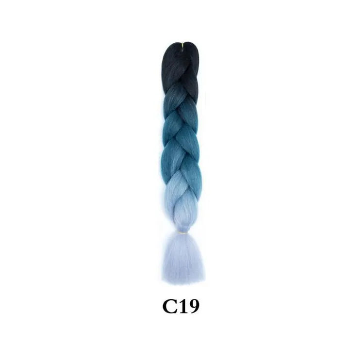 24-Inch Synthetic Jumbo Braiding Hair Extensions for Twist Crochet Braids