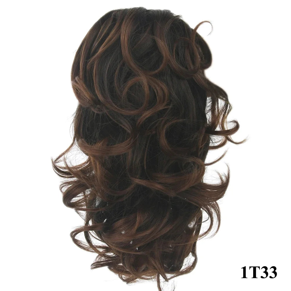 Short Curly Claw Clip Ponytail Hair Extension - 9